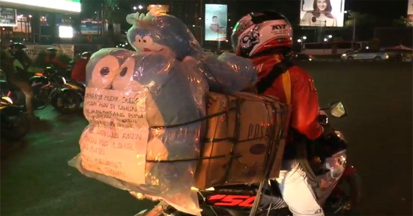 8 Tulisan Unik di Motor Pemudik Ini Bikin Ketawa, Nomor 8 Paling Lucu