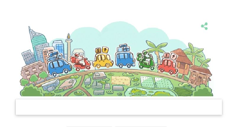 Potret Mudik 2018 Hiasi Google Doodle Hari Ini