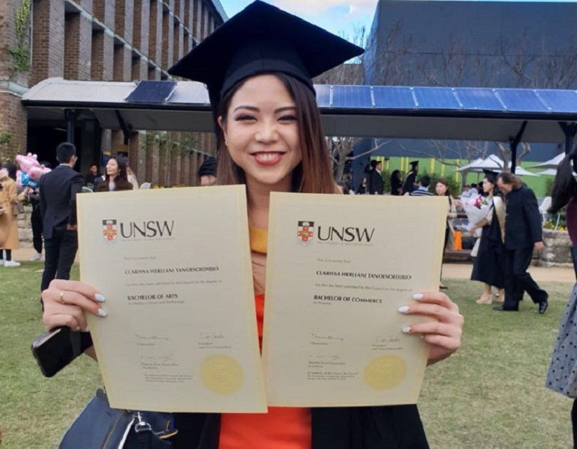 Putri ke-4 HT Clarissa Tanoesoedibjo Raih Double Degree di UNSW Sydney
