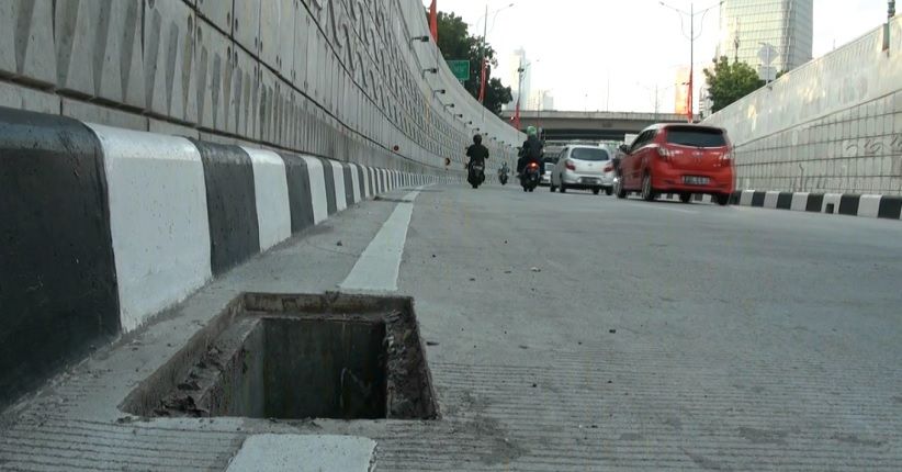 Lagi, Penutup Gorong-Gorong Underpass Mampang Hilang Dicuri