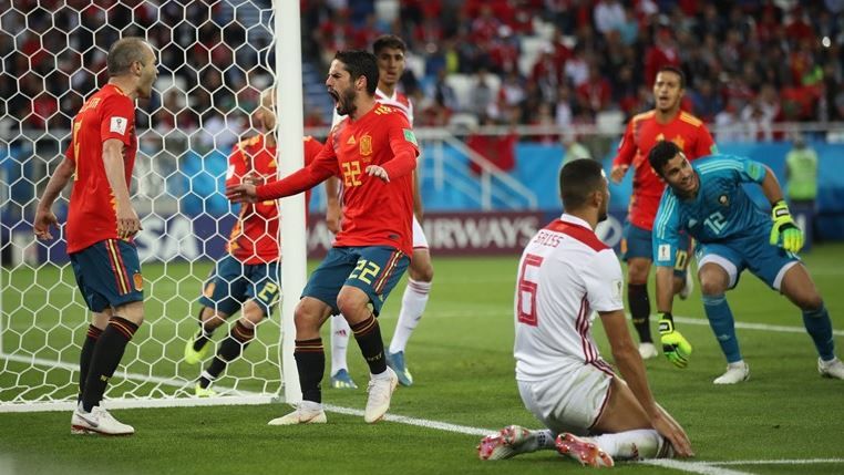 Babak I: Sempat Tertinggal, Spanyol Ditahan Imbang Maroko