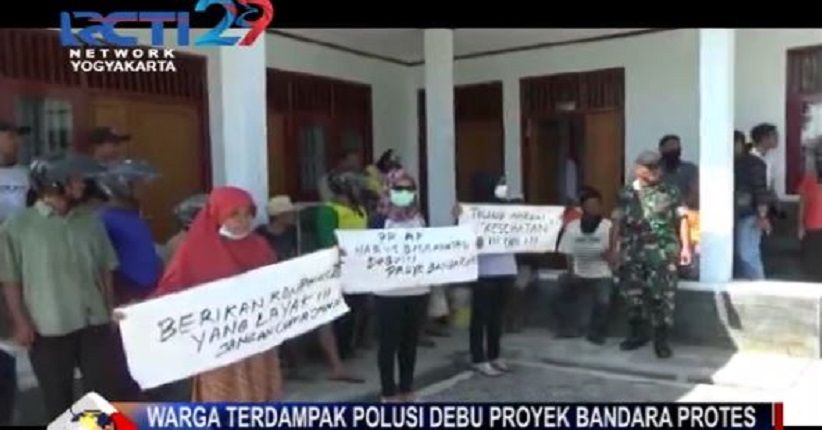 Protes Debu Proyek Bandara NYIA, Warga Minta Kompensasi Rp2 Juta/Bulan