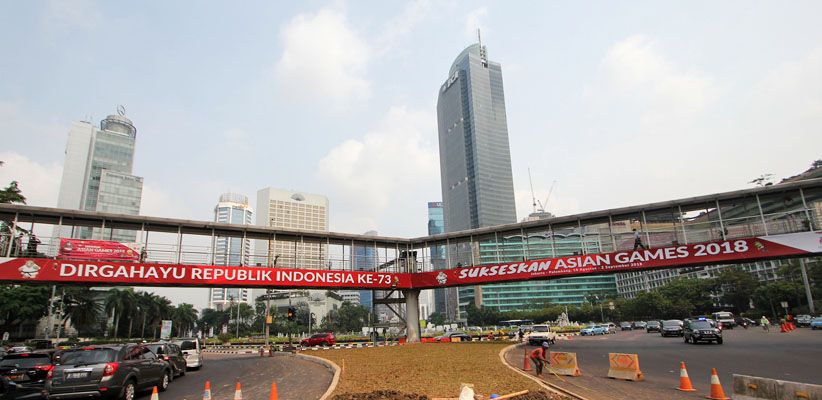 Ada Pembongkaran JPO Bundaran HI, Jalan MH Thamrin Ditutup 9 Jam
