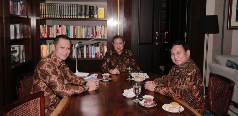 Begini Suasana Pertemuan Prabowo-SBY, Ada AHY Menemani