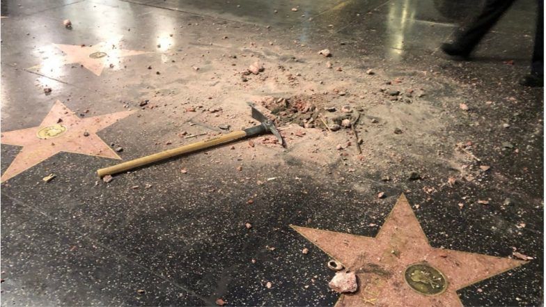 Hollywood Walk of Fame Trump Dirusak Pakai Kapak, Pelaku Serahkan Diri