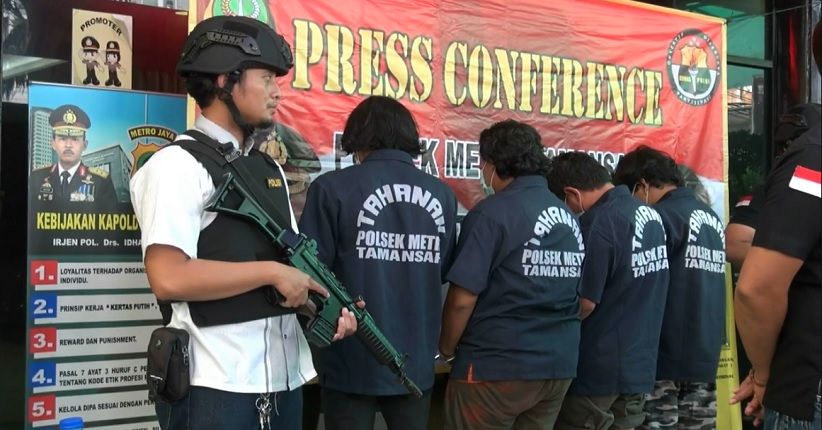 Aksinya Terekam CCTV, 4 Spesialis Curanmor Dibekuk Polsek Taman Sari