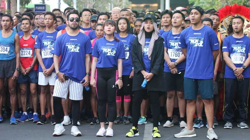 Ribuan Peserta Ikutan Okezone Run with Idol Bareng Abdul hingga Marion