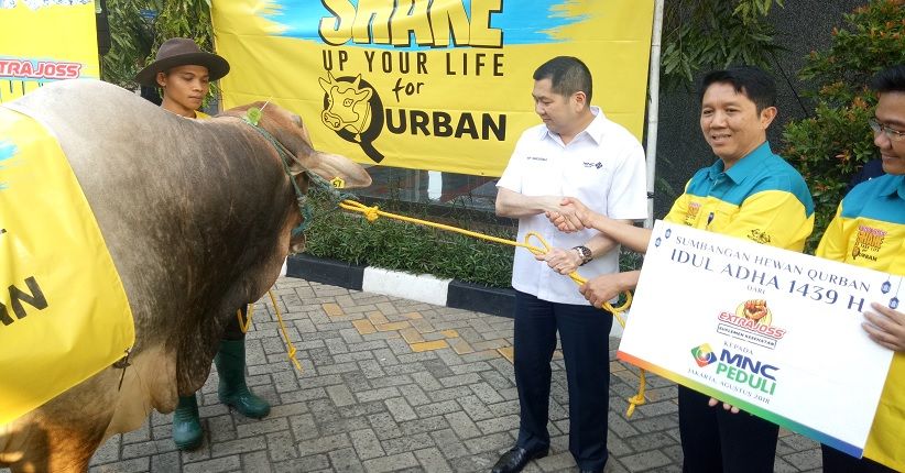 Bintang Toedjoe Serahkan Sapi Limosin Seberat 1 Ton 50 Kg ke MNC Group