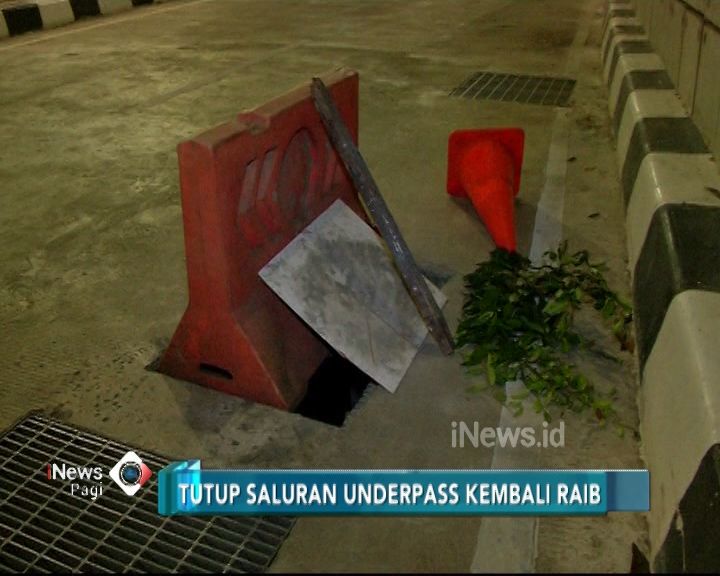 Besi Penutup Saluran Air Underpass Mampang yang Hilang Bertambah Lagi