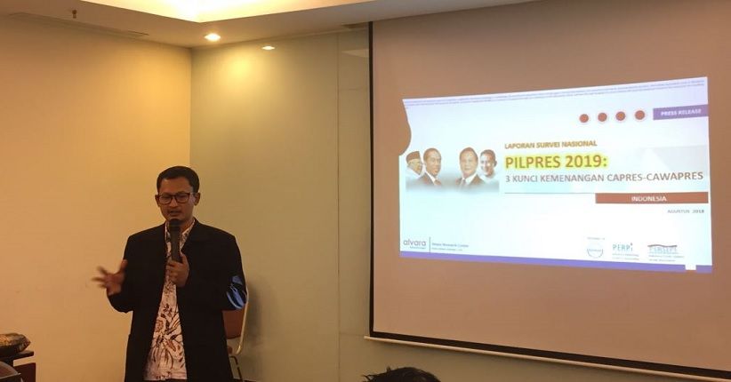 Survei Alvara: Jokowi-Ma'ruf 53,6 Persen, Prabowo-Sandi 35,2 Persen