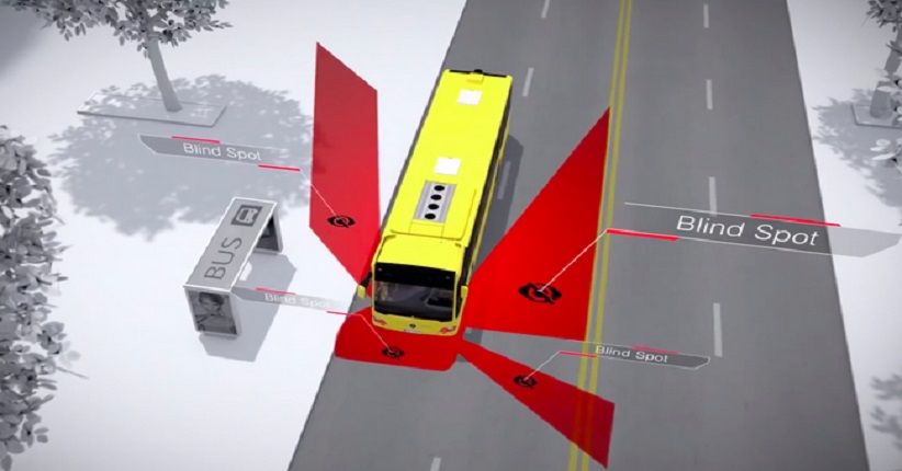 Jalan di Samping Truk dan Bus, Perhatikan Titik Buta Pengemudi 