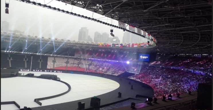 Jelang Penutupan Asian Games, Hujan Deras Guyur GBK
