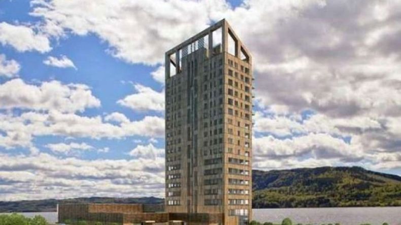 Ini Gedung Kayu Terjangkung di Dunia, Tinggi 85 Meter dengan 18 Lantai