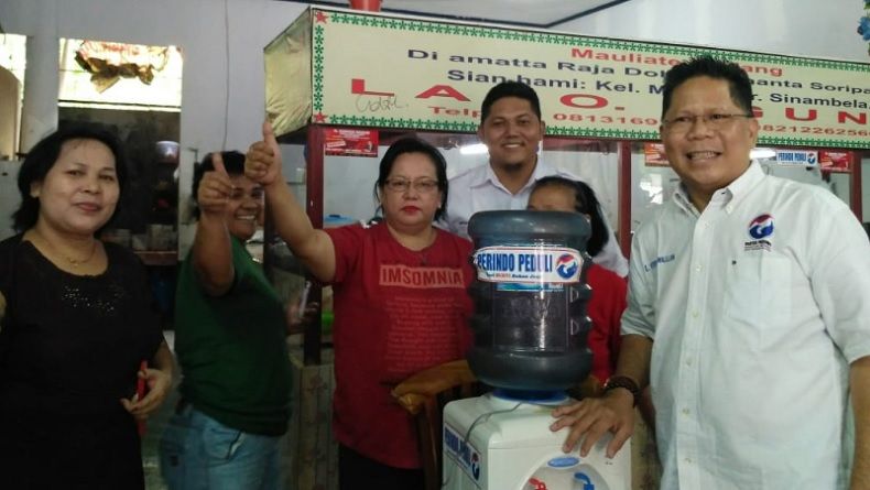Perindo Bagikan Dispenser, Pedagang Warteg: Ini Bukti Bukan Janji