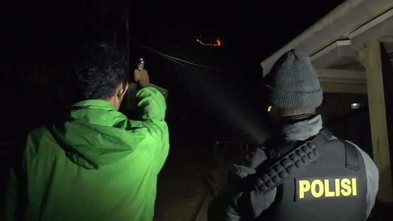 Hutan di Kawasan Gunung Sumbing Temanggung Terbakar