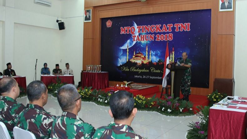 Tingkatkan Budaya Baca Alquran, Mabes TNI Gelar MTQ Tingkat TNI 2018