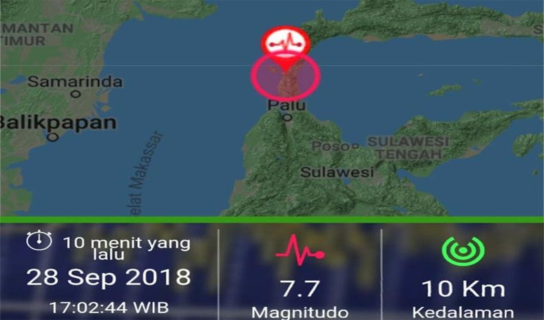 Gempa Donggala Dirasakan Hingga Sorowako dan Kota Palopo
