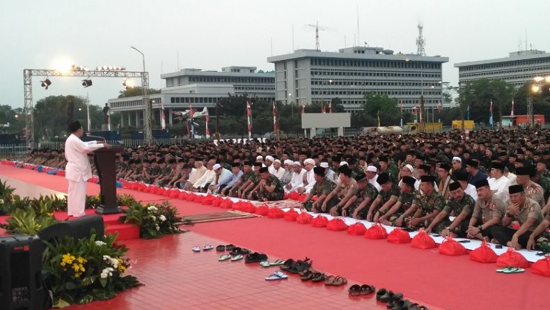 Ribuan Personel TNI dan Polri Hadir di Tabligh Akbar HUT ke-73 TNI