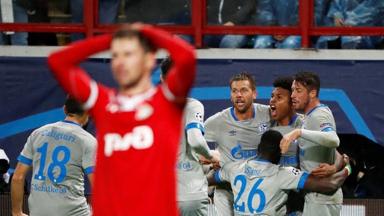 Hasil Liga Champions: Schalke Curi Kemenangan atas Lokomotiv Moskow