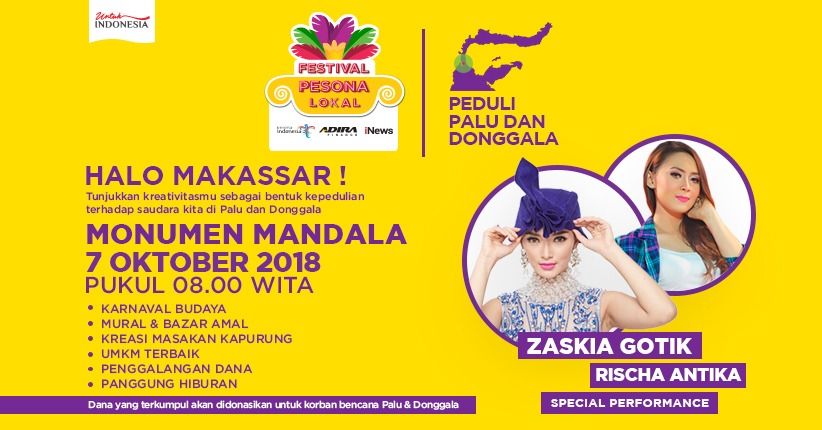 Besok, Festival Pesona Lokal Hadir di Kota Makassar