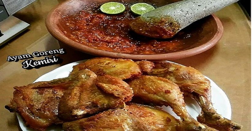Menyantap Ayam Goreng Kemiri, Lebih Lezat Disajikan dengan Sambal Ulek