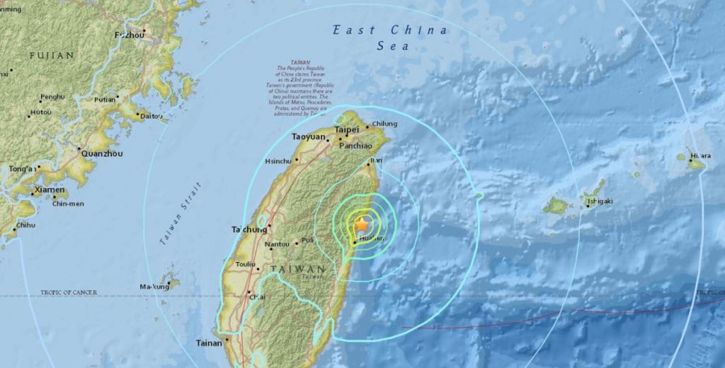 Taiwan Diguncang Gempa Bumi 6,0 SR