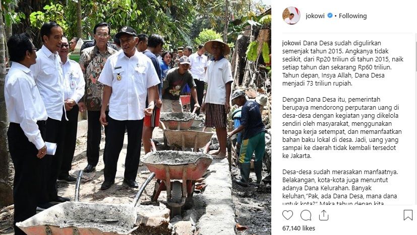 Dana Kelurahan Dikritik, Jokowi: Kehidupan Tidak Semata soal Politik