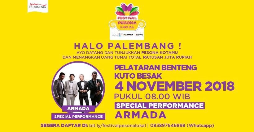 Armada Siap Gebrak Panggung Festival Pesona Lokal Palembang
