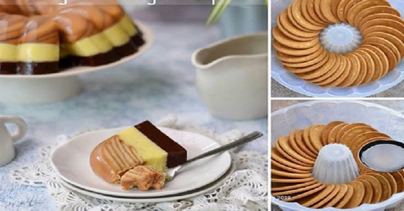 Rahasia Membuat Puding Biskuit 3 Lapis, Unik dan Rasanya Enak