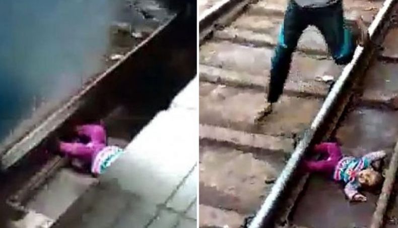 Lepas dari Gendongan lalu Jatuh ke Rel, Bayi Ini Nyaris Digilas Kereta
