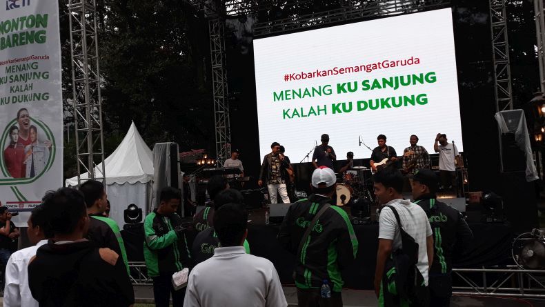 Ratusan Pengunjung Ramaikan Nobar Timnas Indonesia di Yogyakarta 