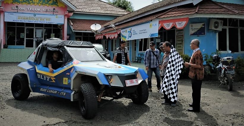 Tempuh 1.600 Km, Mobil Listrik Nasional Blits Tiba di Bengkulu