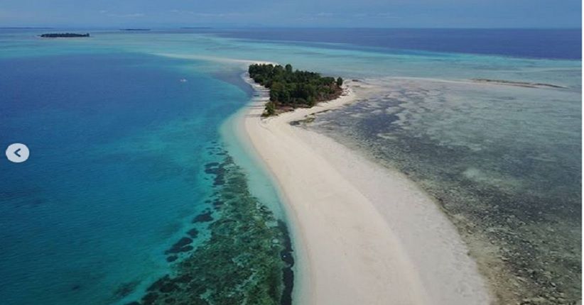 Indah seperti Morotai, Pulau Dodola Terlihat Unik Ada Jembatan Pasir