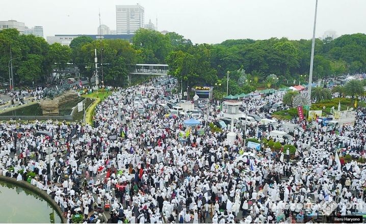 Massa Reuni Akbar 212 Terus Berdatangan, Kawasan Sekitar Monas Padat