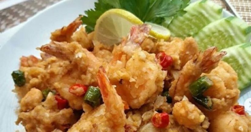 Lagi Lapar, Enaknya Makan Udang Goreng Telur Asin Restoran ala Rumahan