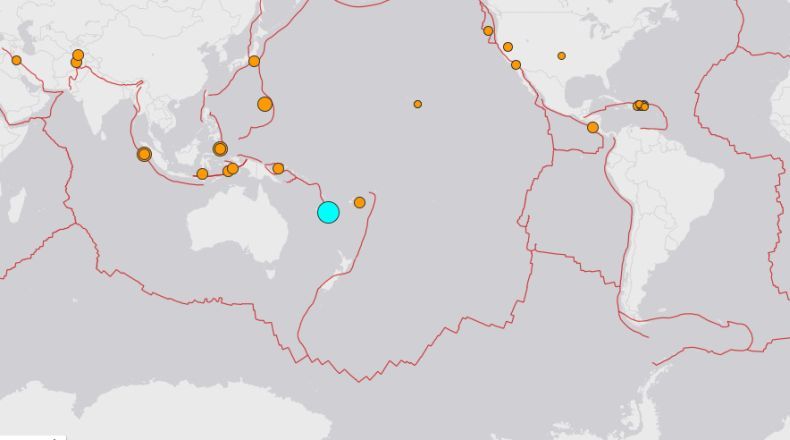 Gempa 7,5 SR Guncang Kaledonia Baru, Peringatan Tsunami di Pasifik