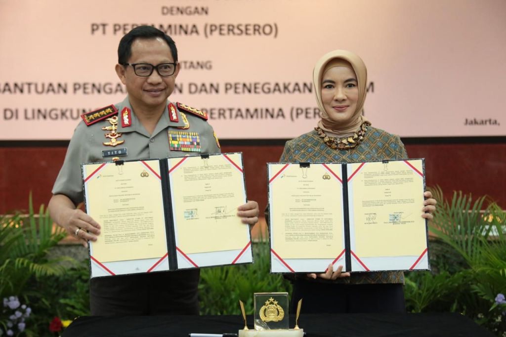 Pertamina dan Polri Teken MoU Pengamanan Kilang hingga Distribusi BBM