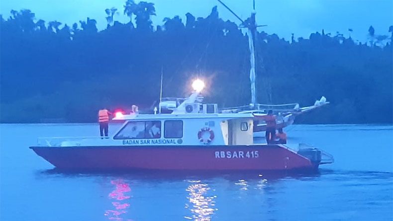 Pencarian 7 Penumpang Kapal Uty Star Tenggelam di Yapero Mimika Terkendala Cuaca 