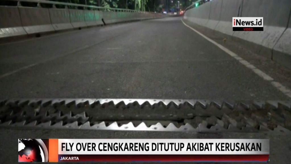 Flyover Cengkareng Retak, Arus Lalu Lintas Dialihkan ke Arteri-Pluit