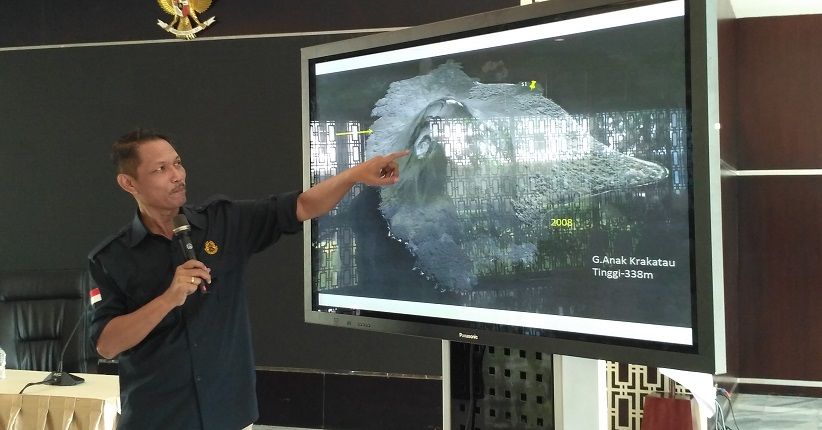 Geologi ESDM: Erupsi Gunung Anak Krakatau 2 Km, Letusan 1883 12 Km