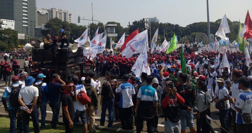 1 Mei Ribuan Buruh Akan Padati Kawasan Senayan