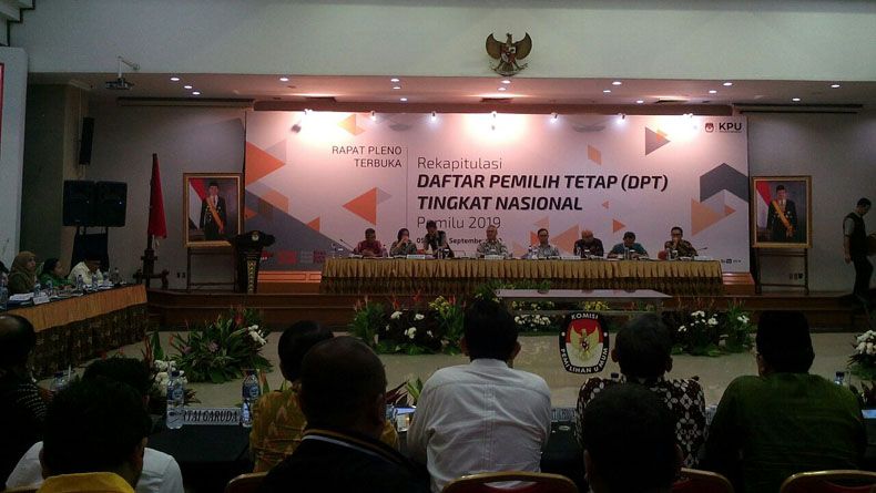Rapat Pleno KPU, DPT Pemilu 2019 Berjumlah 187 Juta Pemilih