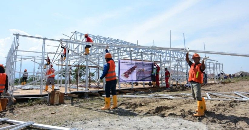 1.200 Hunian Sementara untuk Korban Gempa Sulteng Bisa Dihuni Desember