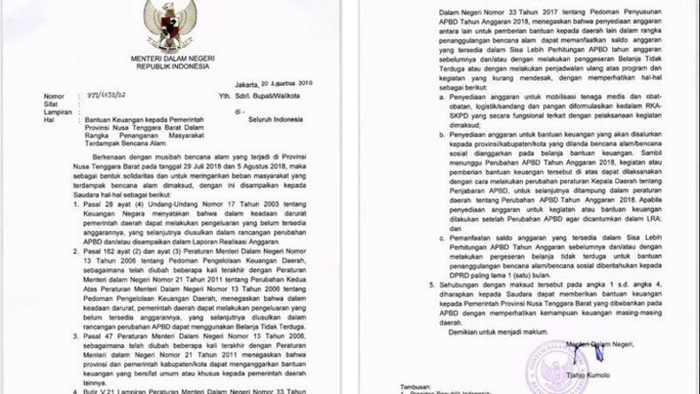 Pemerintah Berharap Surat Mendagri kepada Pemda Jangan Diributkan