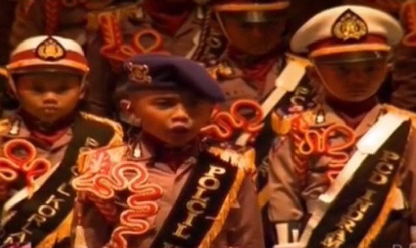 Polisi Cilik Unjuk Kebolehan di Acara HUT Bhayangkara ke-72