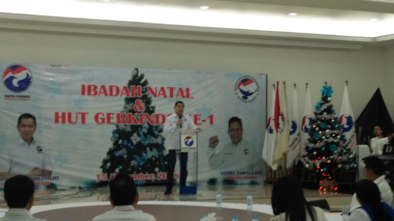 HT Hadiri Ibadah Natal dan HUT Gerkindo yang Pertama