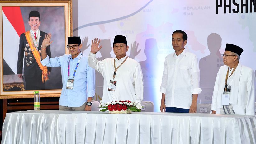 Pendukung Jokowi dan Prabowo Saling Berbalas Yel-Yel di Debat Pilpres