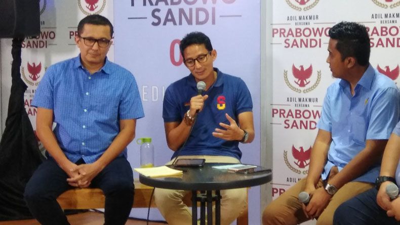 Debat Capres, Sandi Sebut Lebih Banyak Porsi Diberikan ke Prabowo