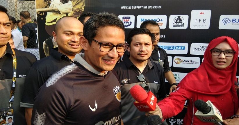 Sandiaga Langsung Lari setelah Deklarasi Kampanye Damai di Monas