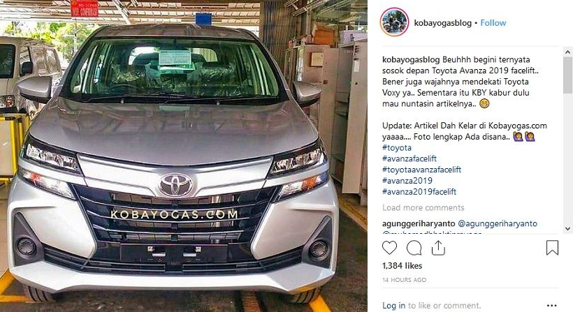 Gambar Viral, Toyota Avanza Generasi Terbaru Meluncur Januari 2019